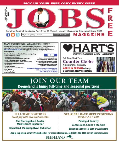 Jobs Magazine September 18 – 24, 2015