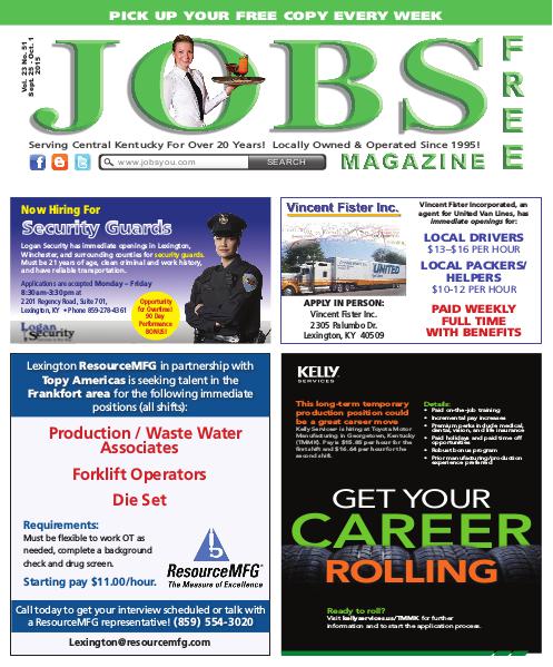 Jobs Magazine September 25 – October 1, 2015