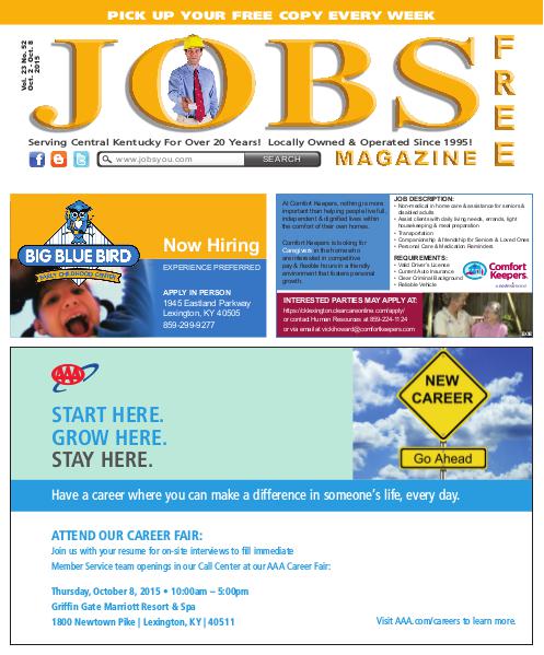 Jobs Magazine October 2 – 8, 2015