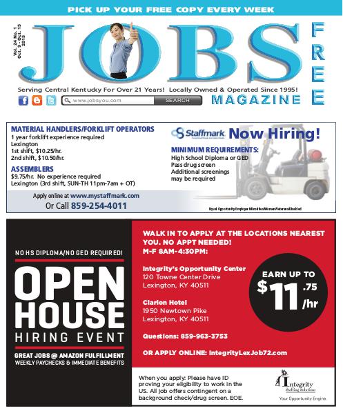 Jobs Magazine October 9 – 15, 2015