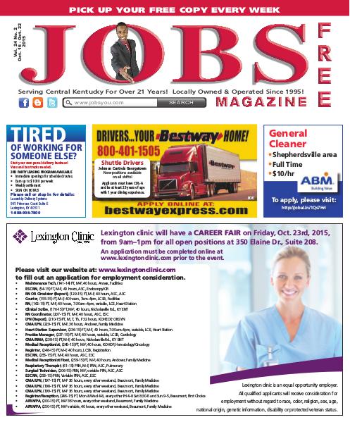 Jobs Magazine October 16 – 22, 2015