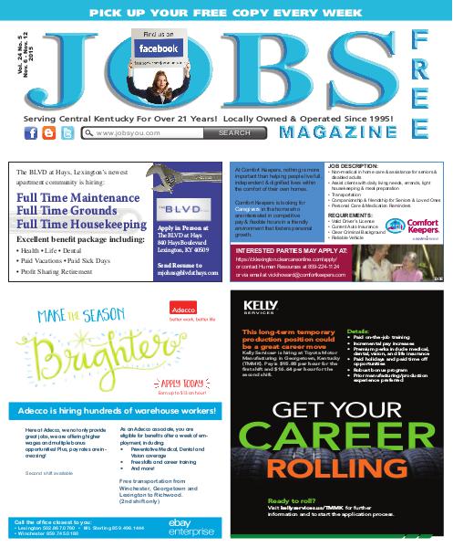 Jobs Magazine November 6 – 12, 2015