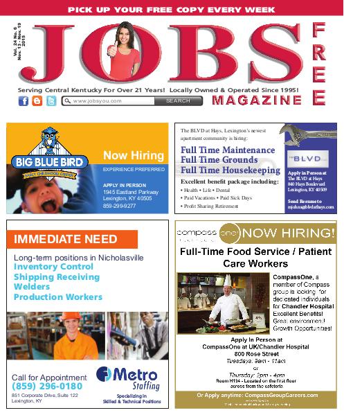 Jobs Magazine November 13 – 19, 2015