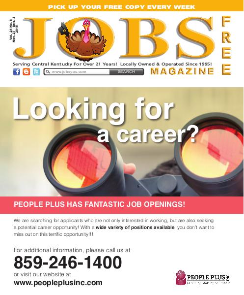 Jobs Magazine November 27 – December 3, 2015