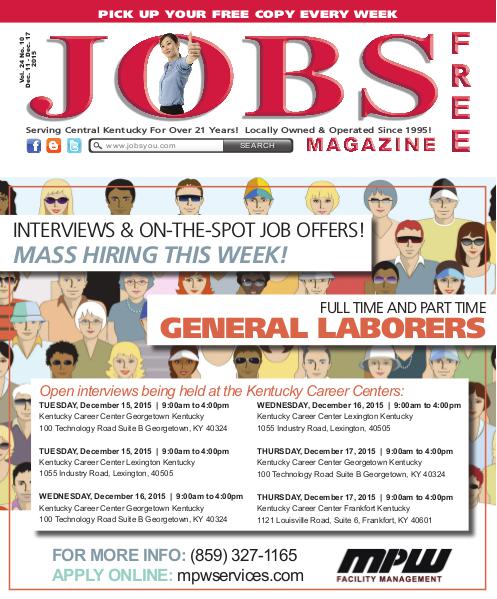 Jobs Magazine December 11 – 17, 2015
