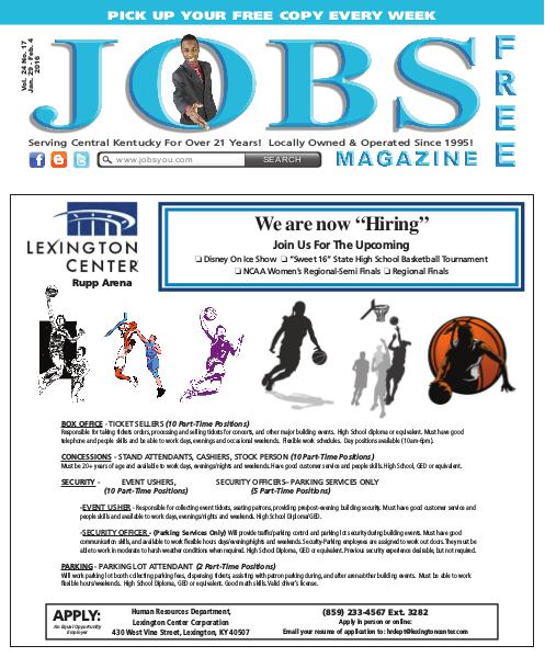 Jobs Magazine January 29 – February 4, 2016