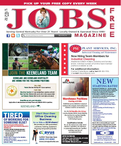 Jobs Magazine February 5 – 11, 2016