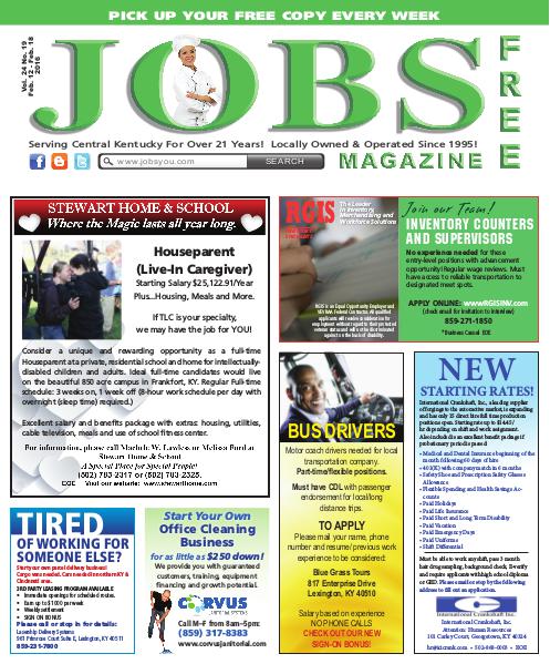 Jobs Magazine February 12 – 18, 2016