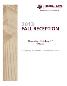 Fall Reception Oct. 2013