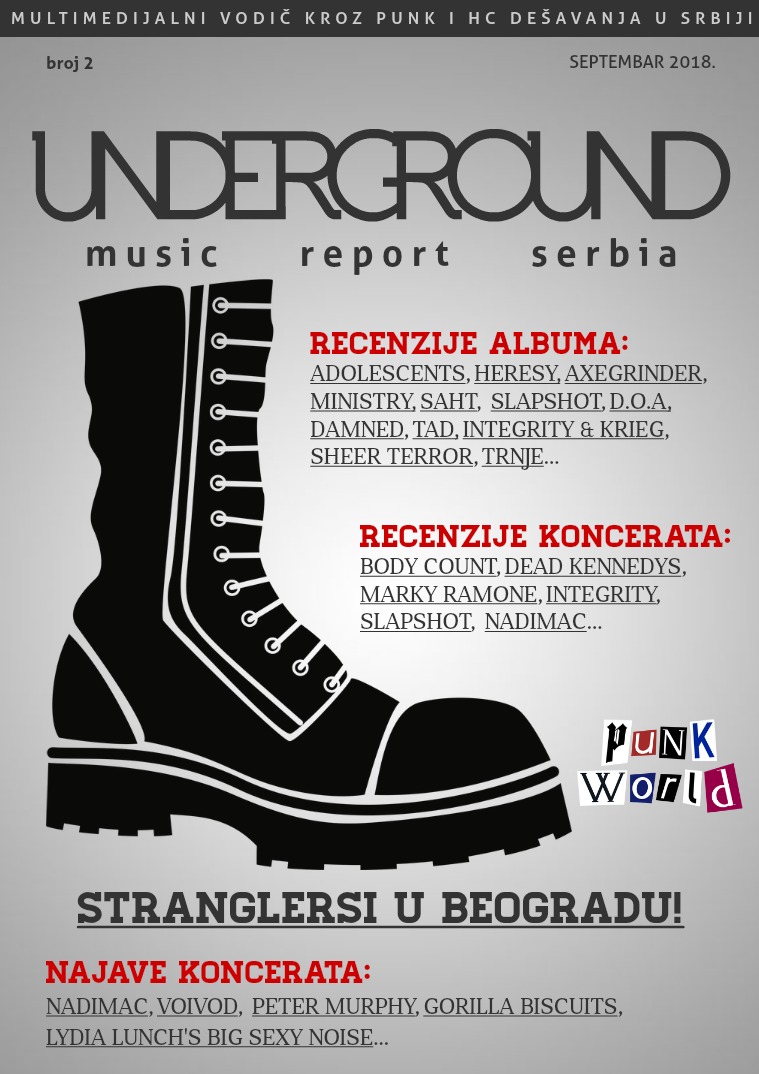 Underground Music Report Serbia: Punk i HC septembar 2018