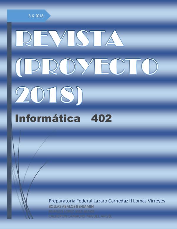 REVISTA (Proyecto 2018) REVISTA!!!!
