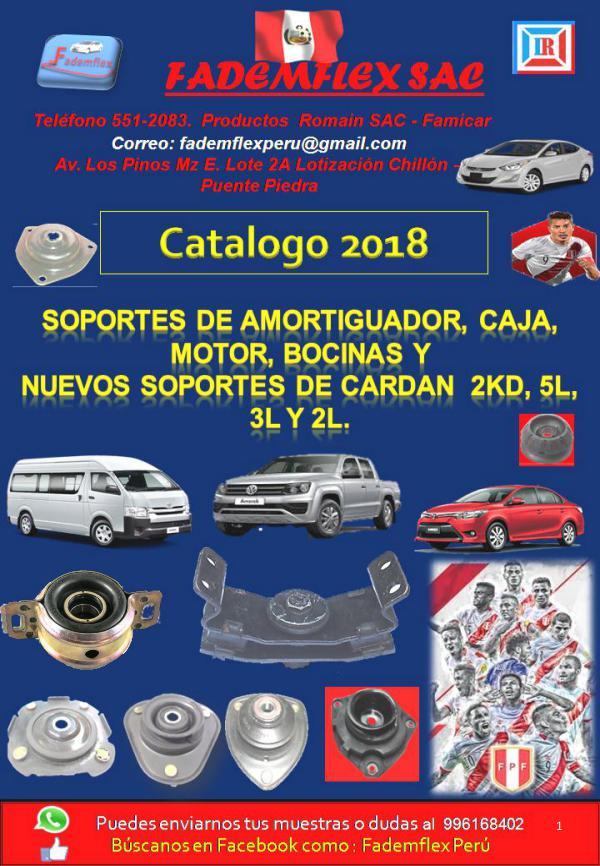 CATALOGO DE FADEMFLEX  2018 NUEVO CATALOGO  SOPORTES 2018