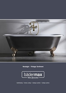 Bädermax Katalog für Ihre hochwertige Nostalgie-Badausstattung