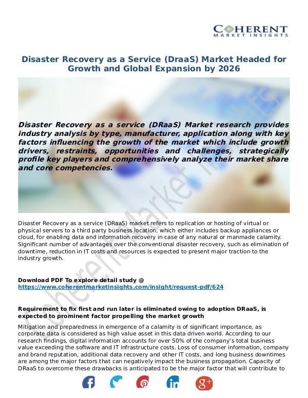 ICT RESEARCH REPORTS Disaster-Recovery-as-a-Service-(DraaS)-Market