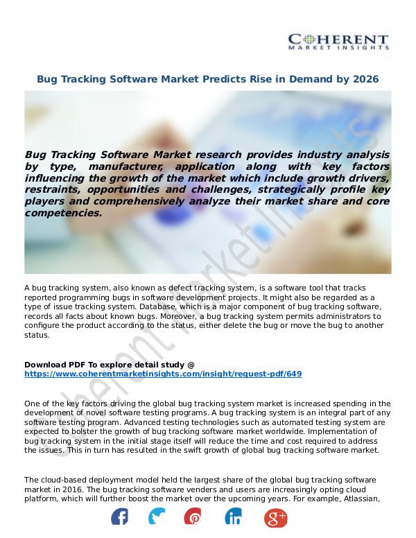ICT RESEARCH REPORTS Bug-Tracking-Software-Market