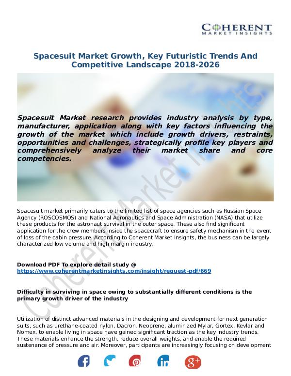 ICT RESEARCH REPORTS Spacesuit-Market