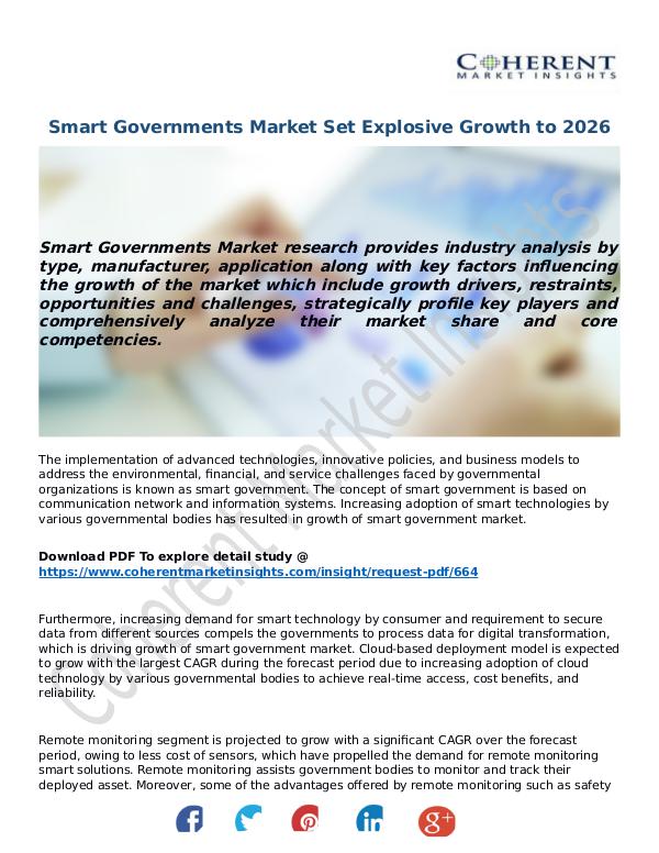 ICT RESEARCH REPORTS Smart-Governments-Market