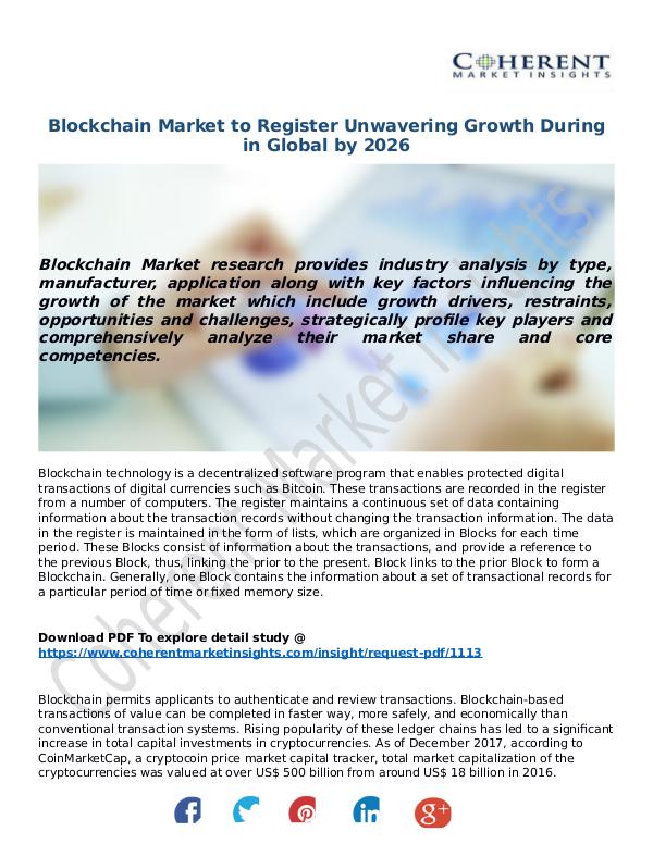 ICT RESEARCH REPORTS Blockchain-Market