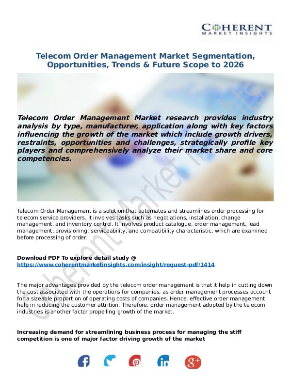 ICT RESEARCH REPORTS Telecom-Order-Management-Market