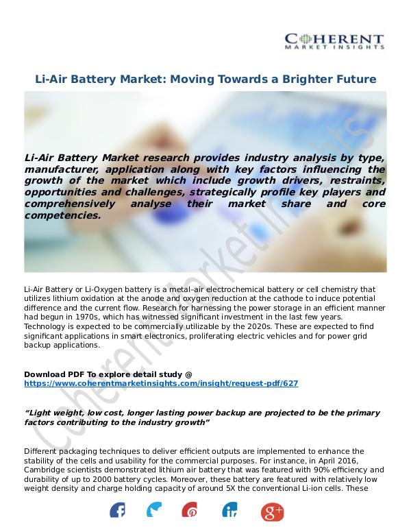 ICT RESEARCH REPORTS Li-Air-Battery-Market