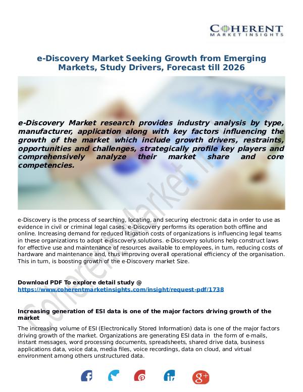 ICT RESEARCH REPORTS e-Discovery-Market