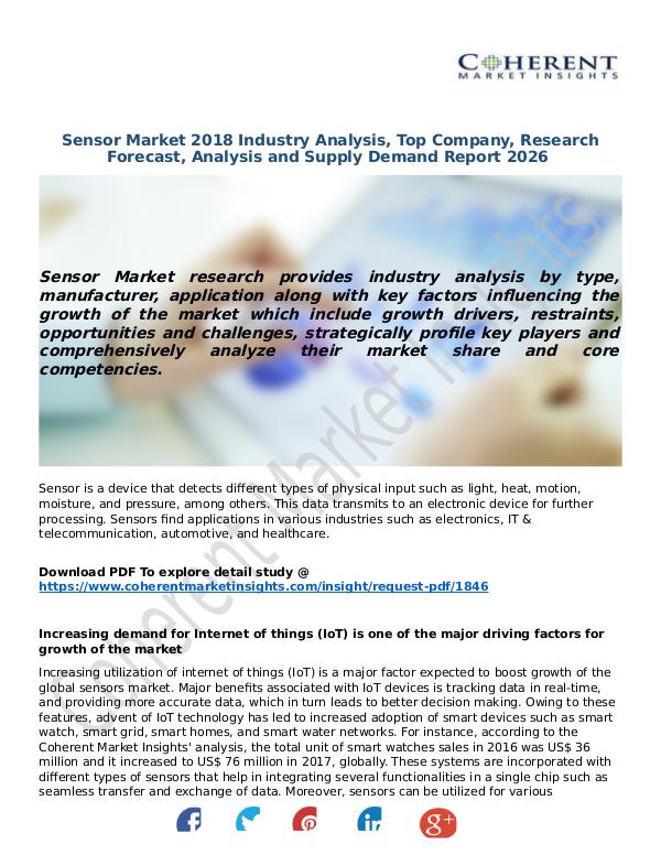 ICT RESEARCH REPORTS Sensor-Market