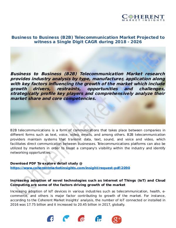 ICT RESEARCH REPORTS Business-to-Business-Telecommunication-Market
