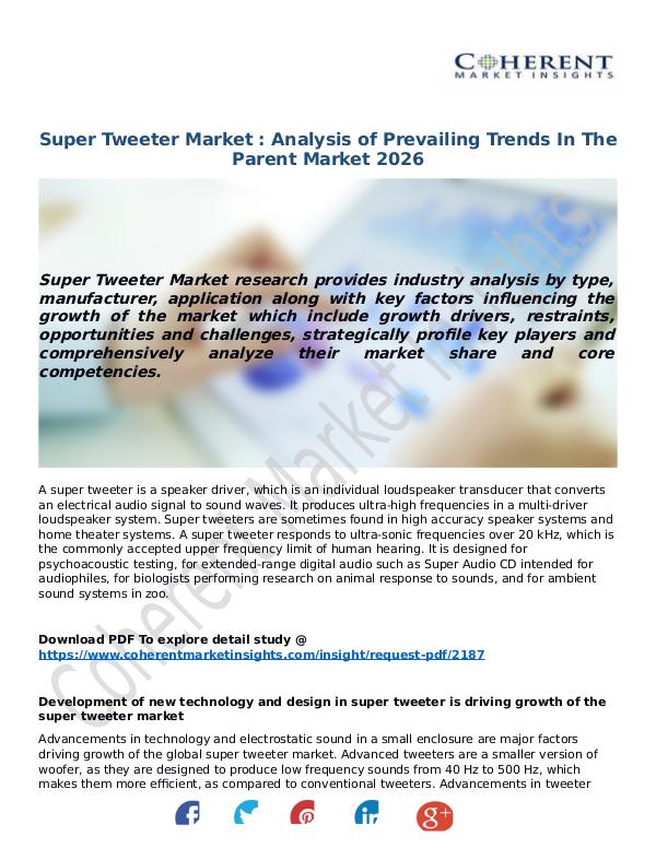 ICT RESEARCH REPORTS Super-Tweeter-Market