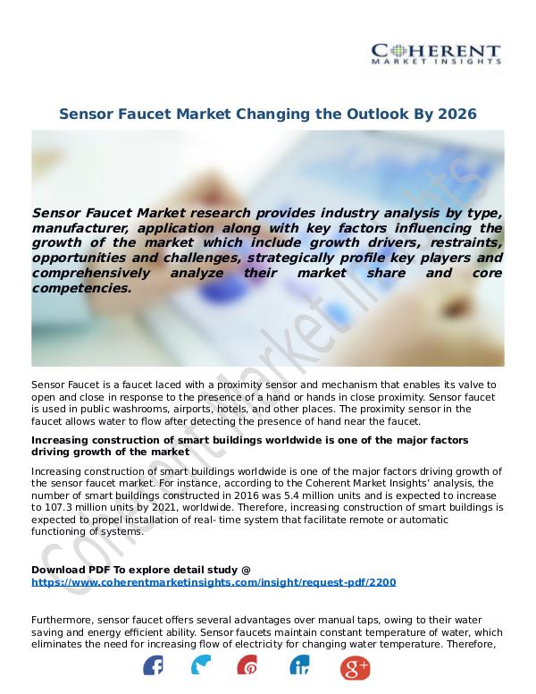ICT RESEARCH REPORTS Sensor-Faucet-Market