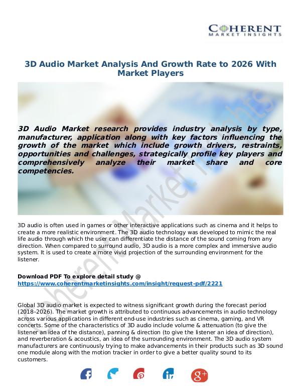 ICT RESEARCH REPORTS 3D-Audio-Market