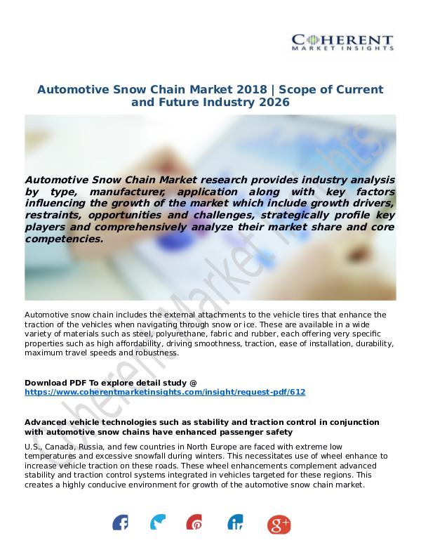 ICT RESEARCH REPORTS Automotive-Snow-Chain-Market