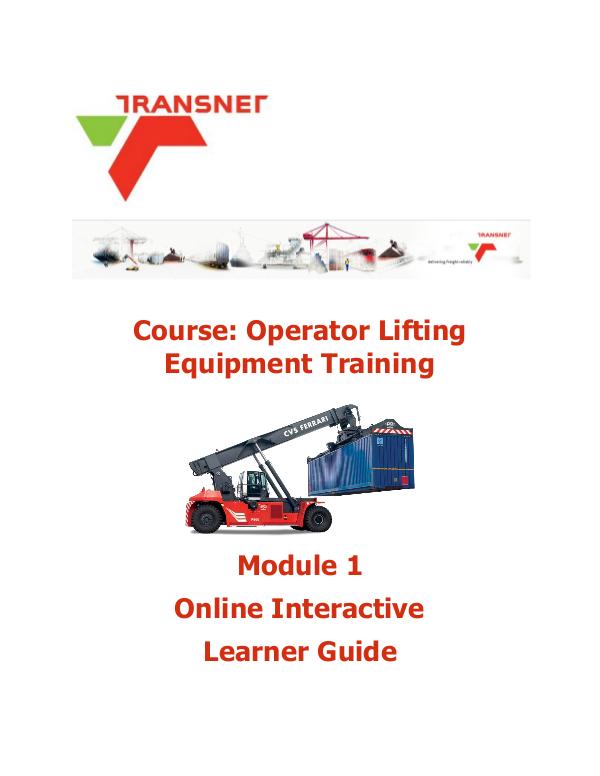MSOE - Learner Guide - Operating a reach stacker.d