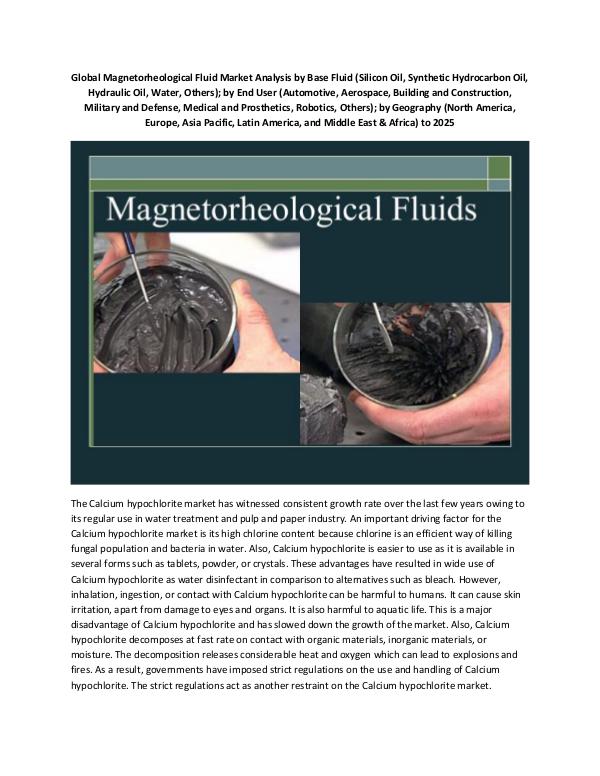 Global Magnetorheological Fluid Market Analysis by