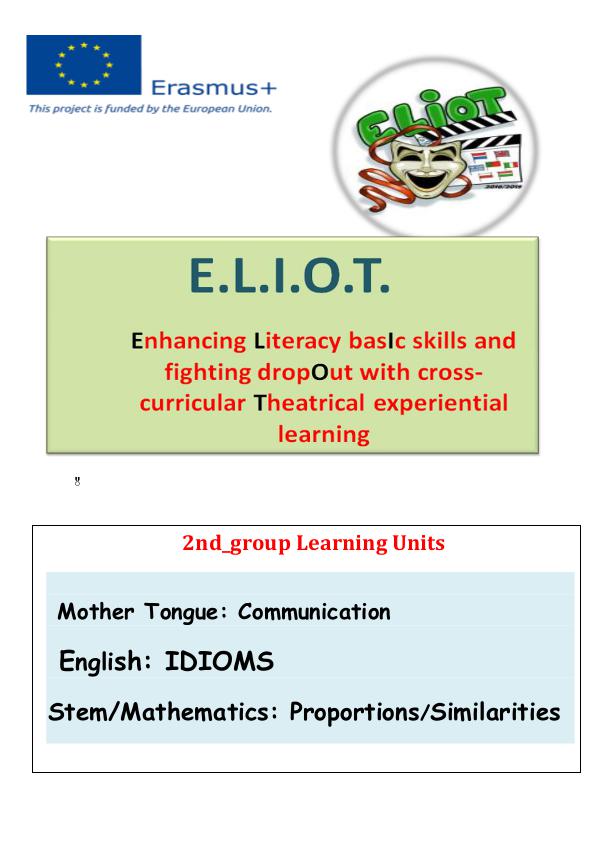 E.L.I.O.T._2nd group_ Learning Units 14 SCHOOL PARTNERS
