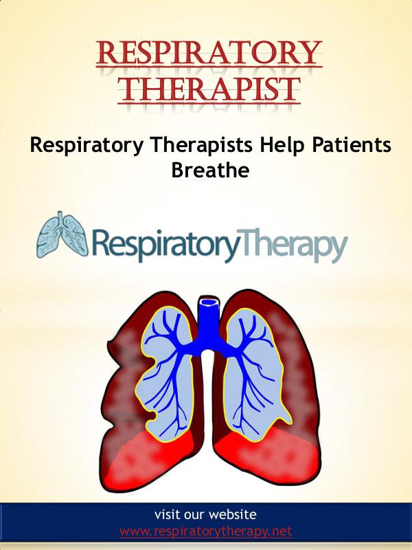respiratory therapist programs Respiratory Therapist