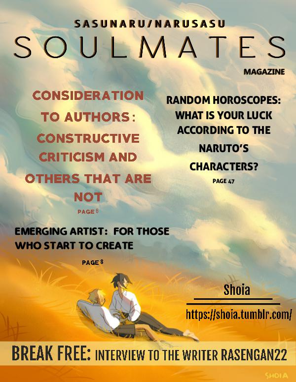 S O U L M A T E S  (SasuNaruSasu Magazine) Soulmates Magazine Nº2