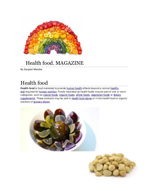 Health food MAGAZINE