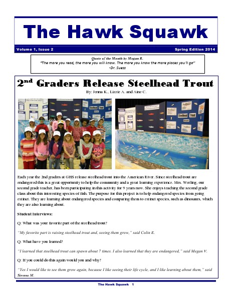 The Hawk Squawk 2013-14 Spring Edition