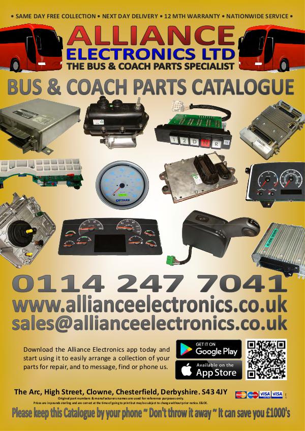 Bus and Coach Parts Catalogue from Alliance Electronics 2018 2018