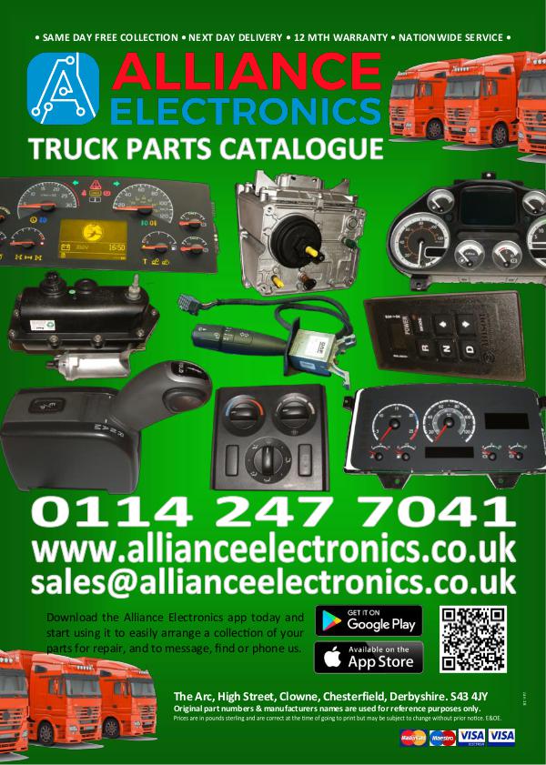 Truck Parts Catalogue from Alliance Electronics 2018 2016