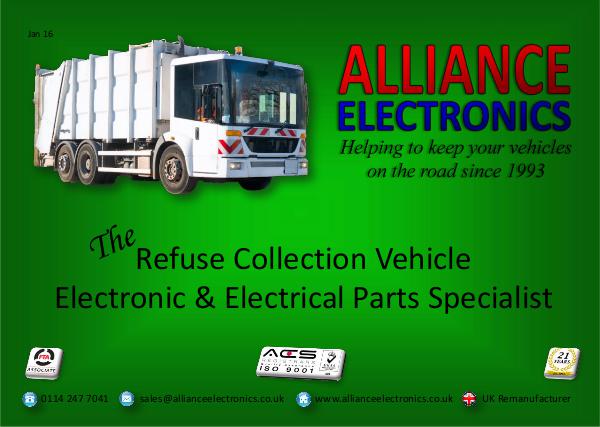Refuse Collection Vehicle Parts 2018 from Alliance Electronics Ltd 2018