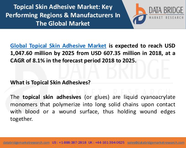 Market Research on Global Microsurgery Market – Industry Trends 2018 Global Topical Skin Adhesive Market