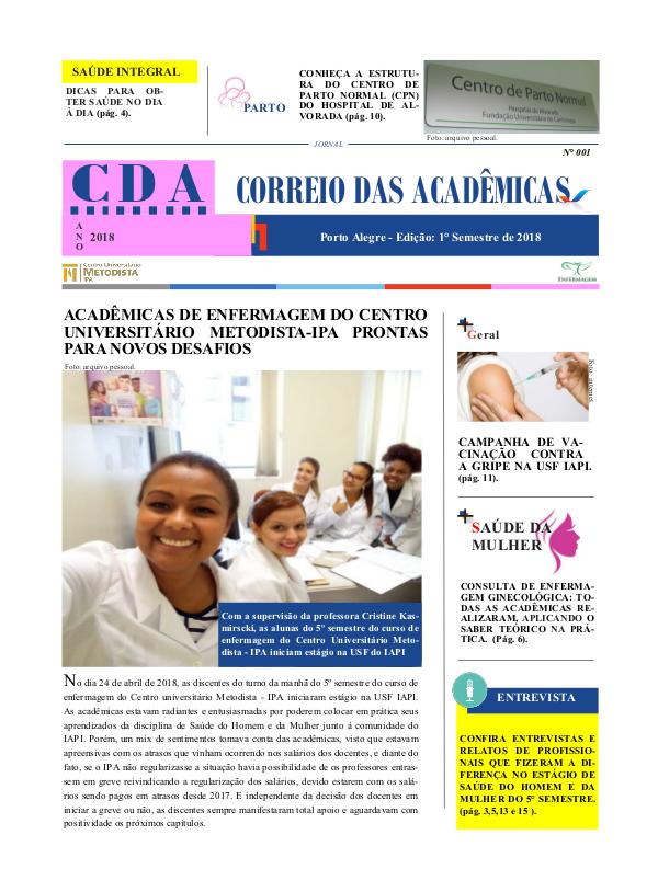Jornal Correio das Acadêmicas Jornal das acadêmicas