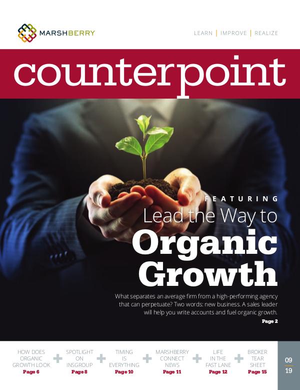 MarshBerry CounterPoint_Organic Growth - SEPT 2019 MarshBerry CounterPoint_Organic Growth - SEPT 2019