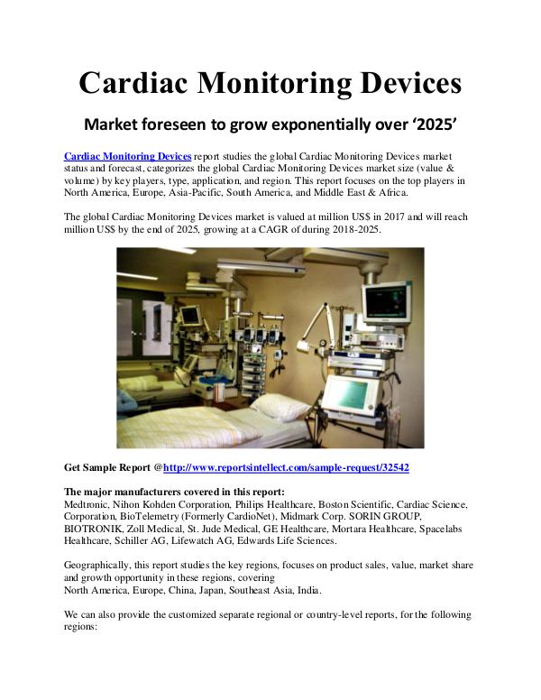 Cardiac Monitoring Devices Market foreseen to grow in 2025 Cardiac Monitoring Devices Market Research Report