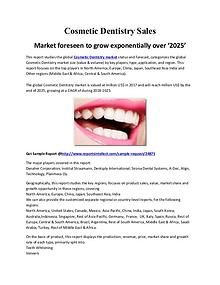 Cosmetic Dentistry Sales Market foreseen to Increase over 2025