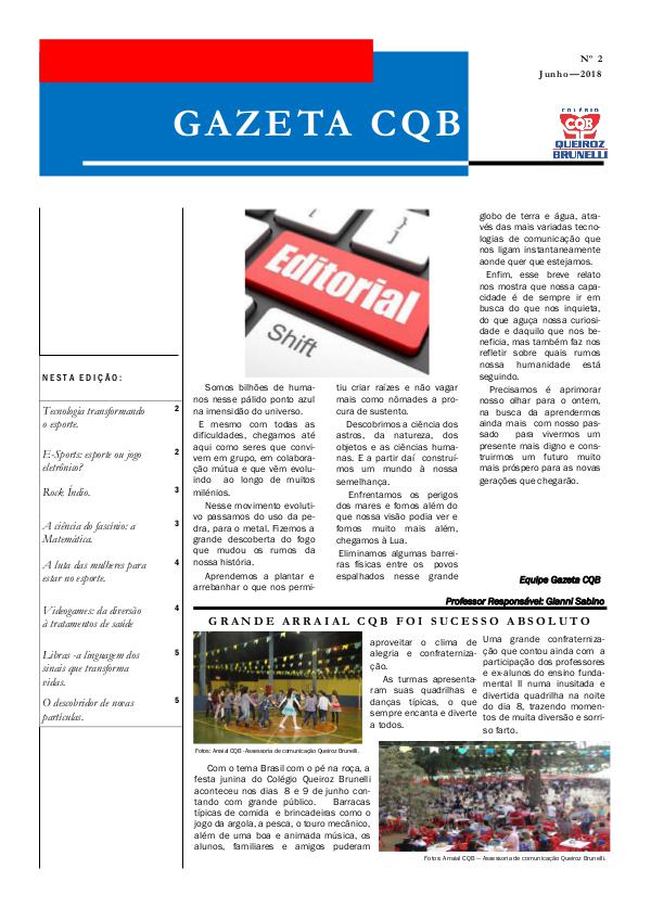 Jornal - GAZETA CQB - Jun. 2018
