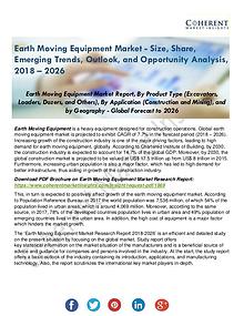 Earth Moving Equipment Market Applications, Types and Market Analysis