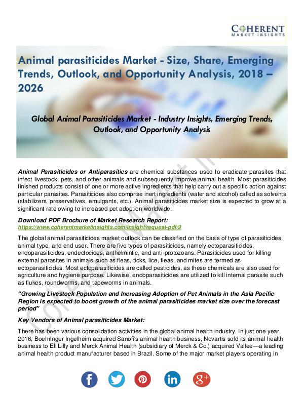 Healthcare and Pharmaceutical Animal parasiticides Market Technological Advancem