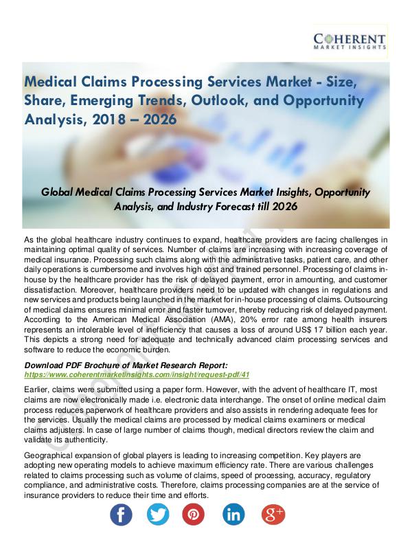 Medical Claims Processing Services Market Growth O